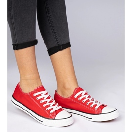 Tênis femininos clássicos vermelhos 2