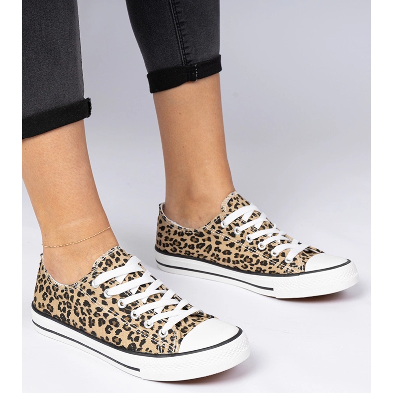 Tênis femininos clássicos da Pantera bege 1