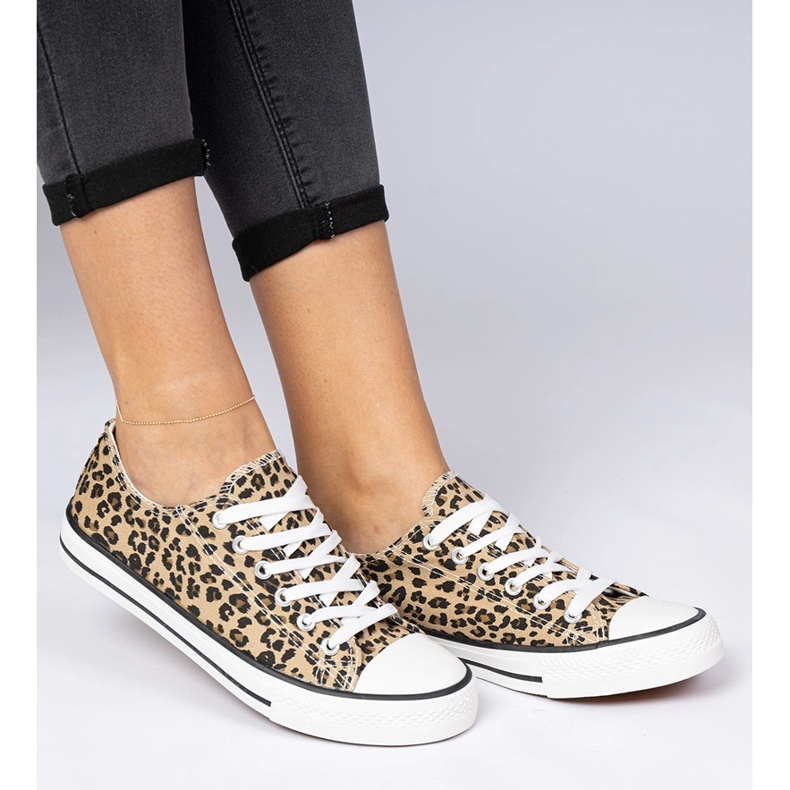 Tênis femininos clássicos da Pantera bege 2