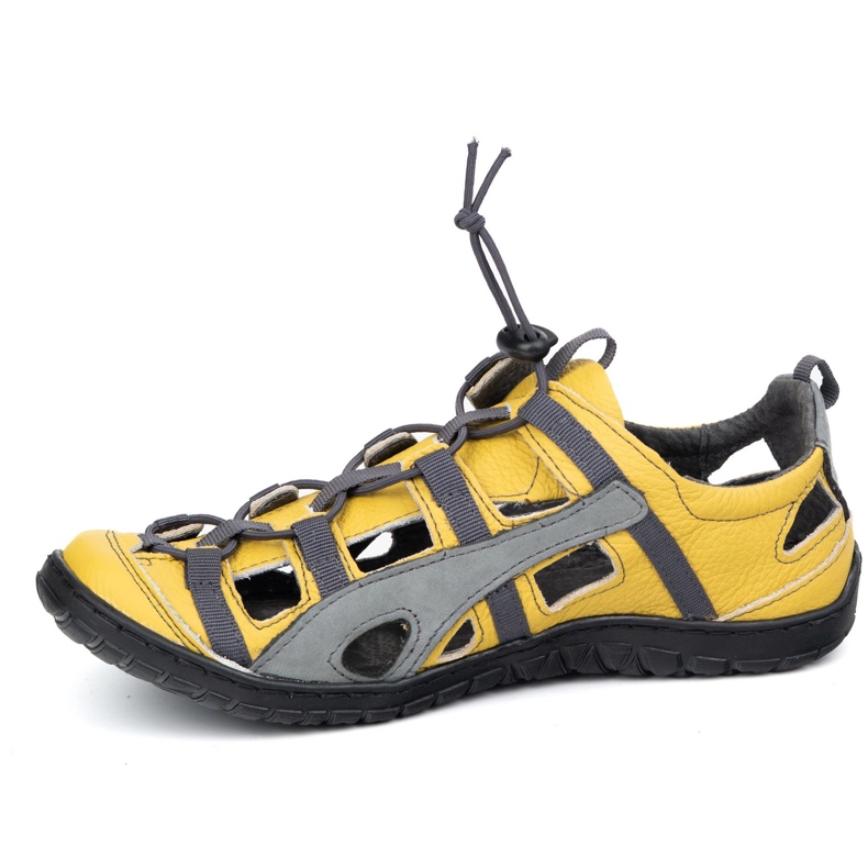 Olivier Sapatos de bicicleta de couro masculino 262kz amarelo 1