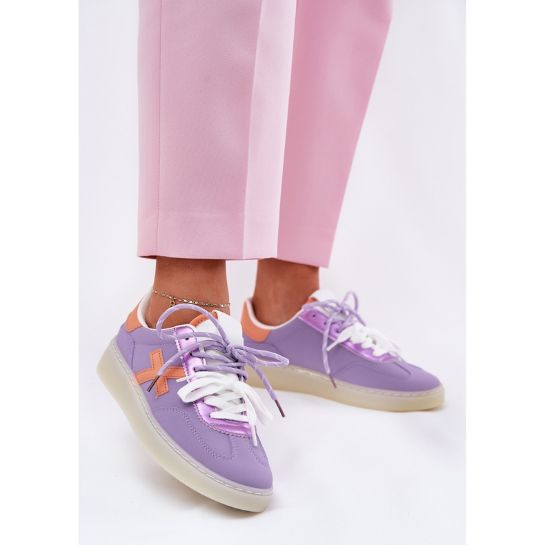 Sapatos de esportes violeta de baixa feminina tolet 2