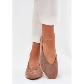 Ballerinas clássicas com Eco Suede Khaki bege 2