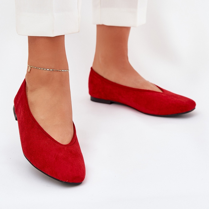 Ballerinas clássicas com Eco Suede Red vermelho 2