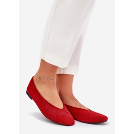 Ballerinas clássicas com Eco Suede Red vermelho 1