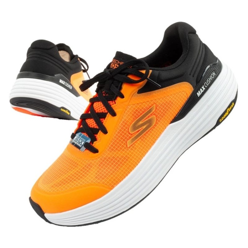 Tênis de corrida Skechers Max Cushioning 220932/orbk amarelo 1