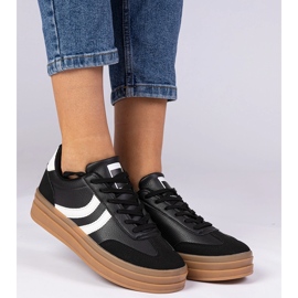 Tênis negros tênis femininos na plataforma preto 2