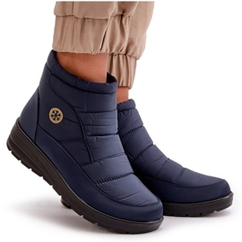News Botas de neve com isolamento feminino, azul marinho 5