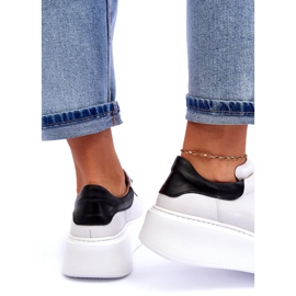 Lemar Sapatos de couro feminino na plataforma branca branco 4