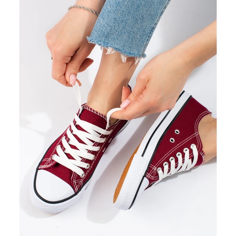 SHELOVET Tênis Borgonha vermelho 1