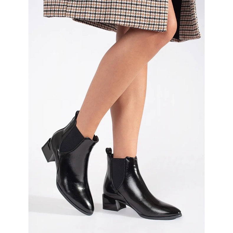 Botas Chelsea elegantes por Sergio Leone preto 2