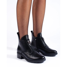 Botins femininos pretos elegantes 2
