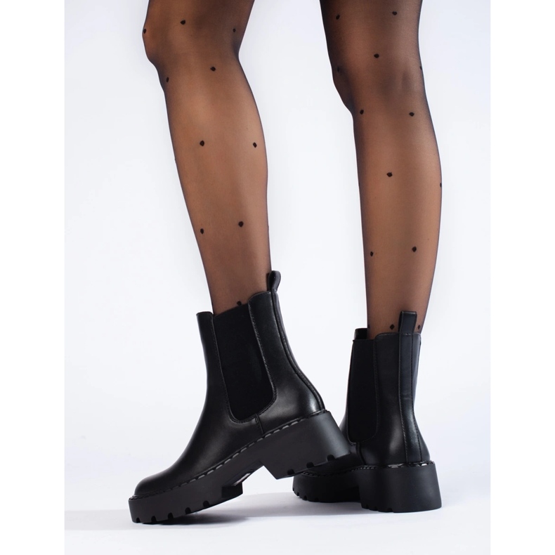 Botas Chelsea na plataforma Sergio Leone preto 2