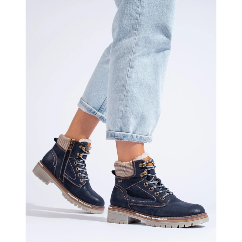 Botas femininas azul marinho 2