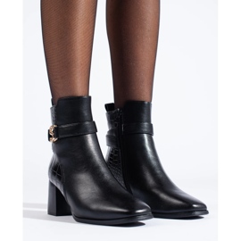 SHELOVET Botins femininos pretos elegantes 2