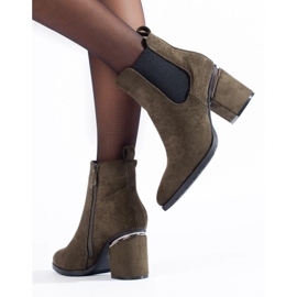 Botins de camurça verde escuro, Vinceza 2