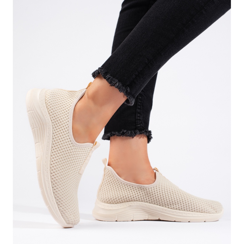 Calçado desportivo têxtil bege 2