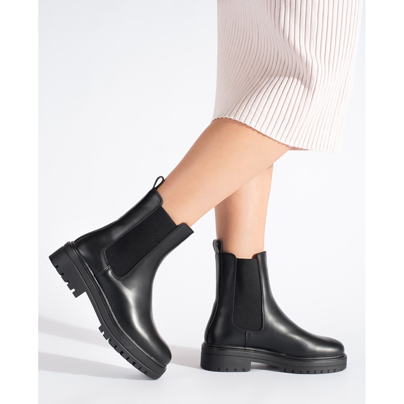 Botas Chelsea femininas negras de Sergio Leone preto 1