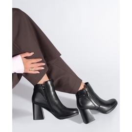Botins femininos negros de Sergio Leone preto 1