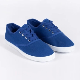 Tênis infantil azul com cadarço 1