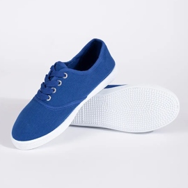 Tênis infantil azul com cadarço 2