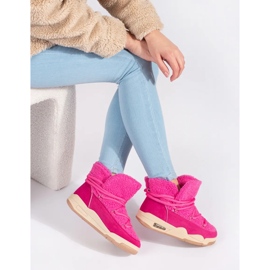 Seastar Botas de neve femininas rosa com sola grossa 2 Seastar Botas de neve femininas rosa com sola grossa 2