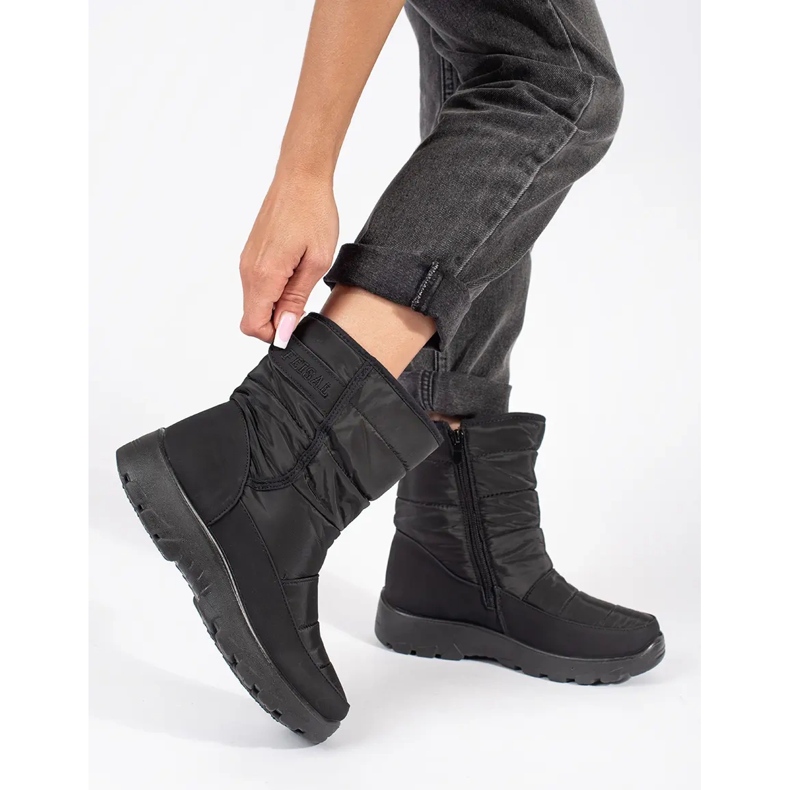 Botas de neve femininas com isolamento preto 1