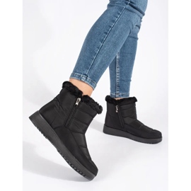 Botas de neve leves pretas femininas preto 1