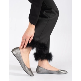 Sapatilhas femininas cinzentas com glitter cinza 1