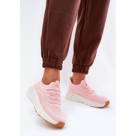 Sapatos esportivos femininos confortáveis ​​Big Star RR274A131 Hi-polish Pink System rosa 2