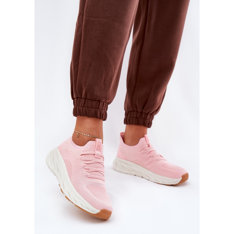 Sapatos esportivos femininos confortáveis ​​Big Star RR274A131 Hi-polish Pink System rosa 2