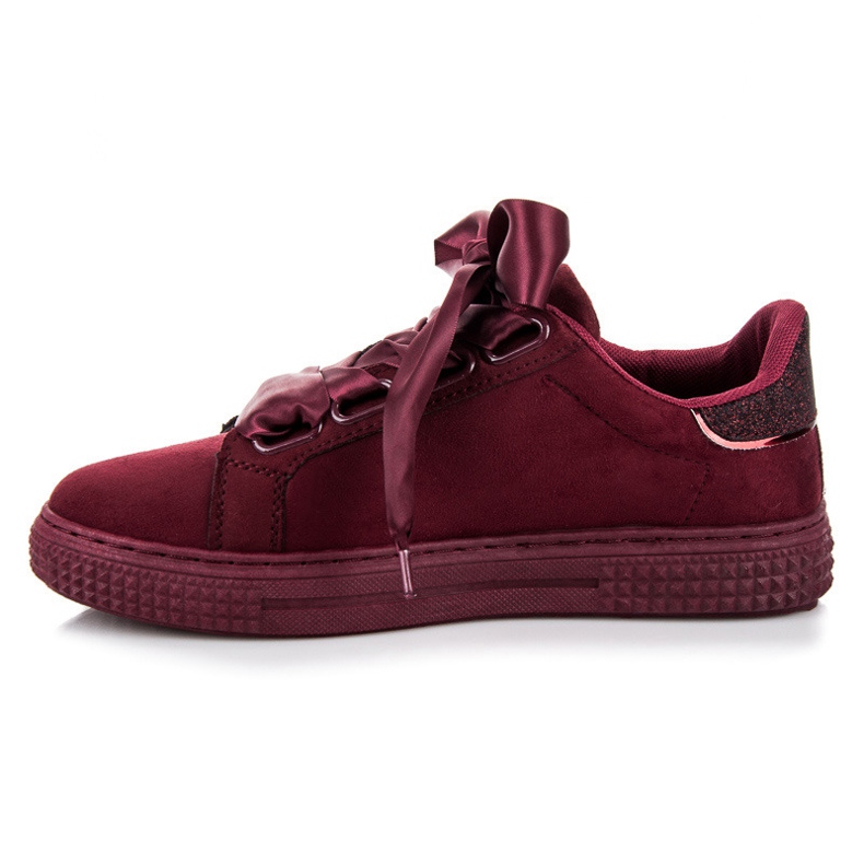 Tênis Bordo Suede Amarrado vermelho 1