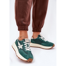 Sapatos de camurça feminina na plataforma Vinceza 66720 Green verde 2