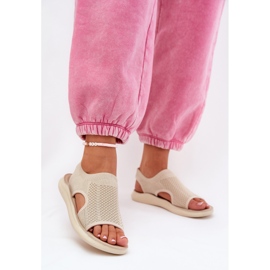 Sandálias esportivas femininas bege 2