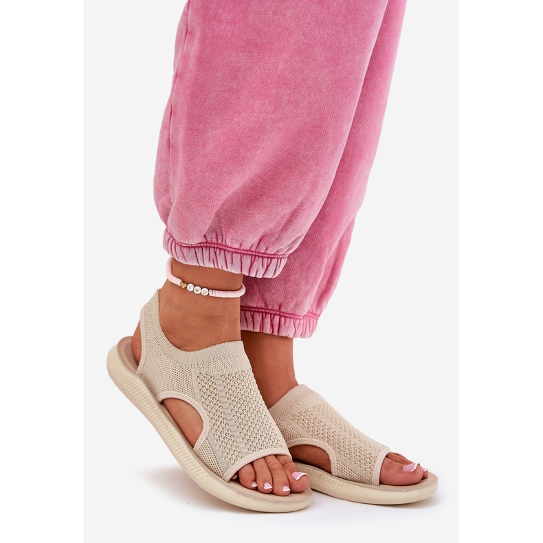 Sandálias esportivas femininas bege 1