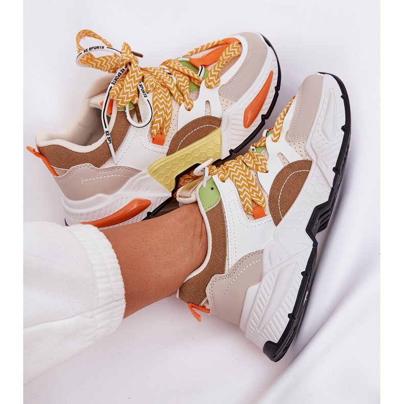 Tênis de sapatos esportivos femininos com multicolor de laço duplo multicolorido 2