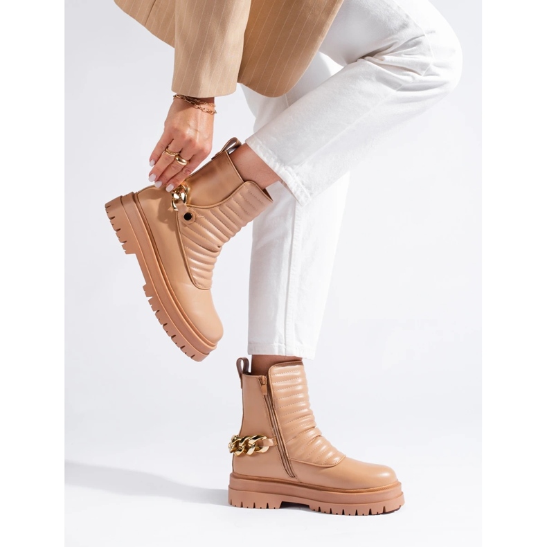 Bolsas de corrente elegantes bege 2