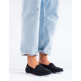 Mocassins Shelovet pretos vazados de mulher 2