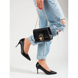 Sapatos de salto alto Shelovet pretos clássicos de mulher 2