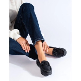 Goodin Mocassins de couro ecológico preto 2