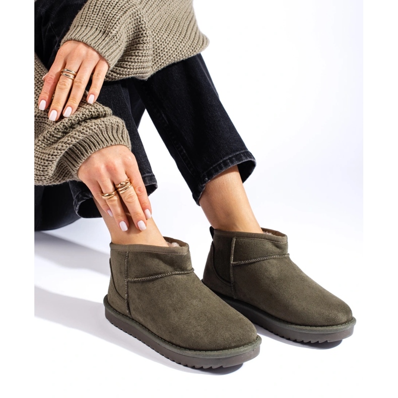 Botas de neve verdes escuras femininas Shelovet 2