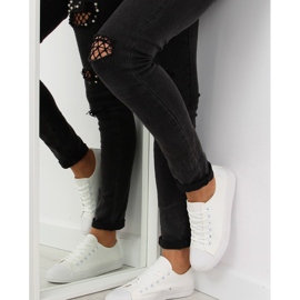 Sneakers brancas de mulher monocolor branco 1