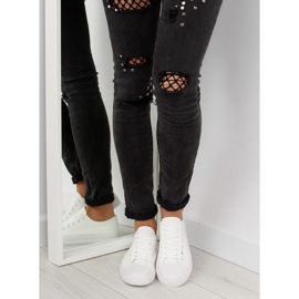 Sneakers brancas de mulher monocolor branco 2