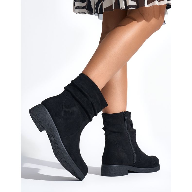 Botas de cowboy pretas femininas preto 1
