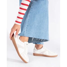 Goodin Tênis feminino branco de couro 1