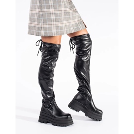 Mosqueteiros de plataforma negra preto 2