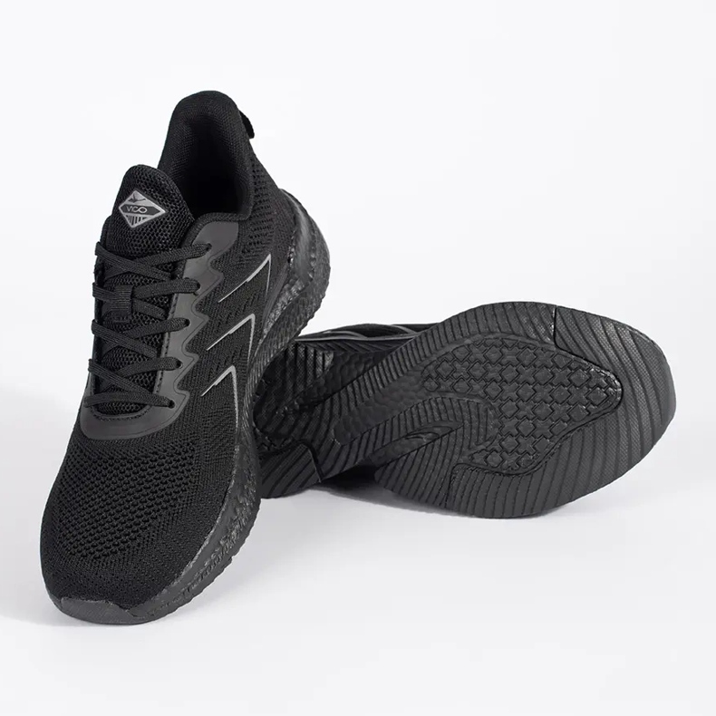 Vico Calçado desportivo preto leve com atacadores 2 Vico Calçado desportivo preto leve com atacadores 2