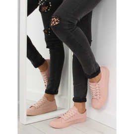 Sneakers de mulher monocolor rosa em pó 1