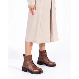 Botins de couro marrom com sola grossa de Sergio Leone 2