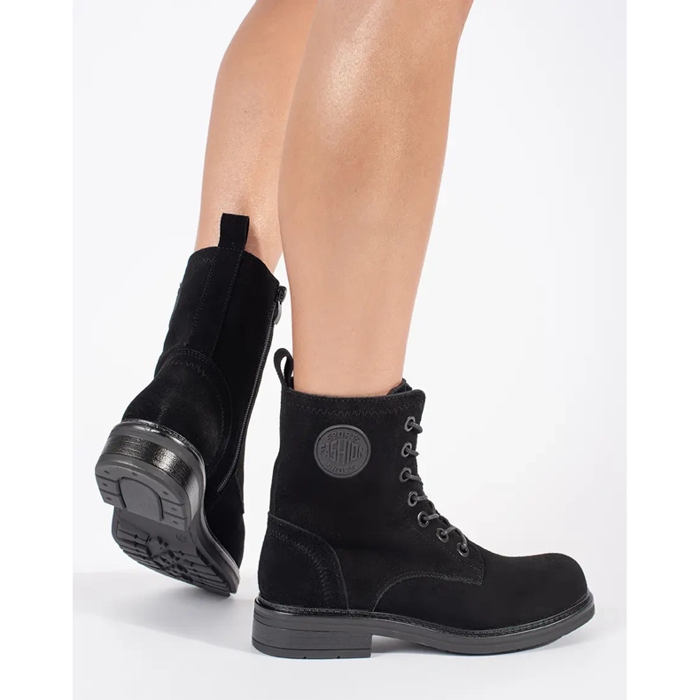 Bolsas femininas pretas confeccionadas em couro nobuck natural de Sergio Leone preto 2