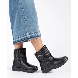 Botas de neve pretas de mulher preto 2